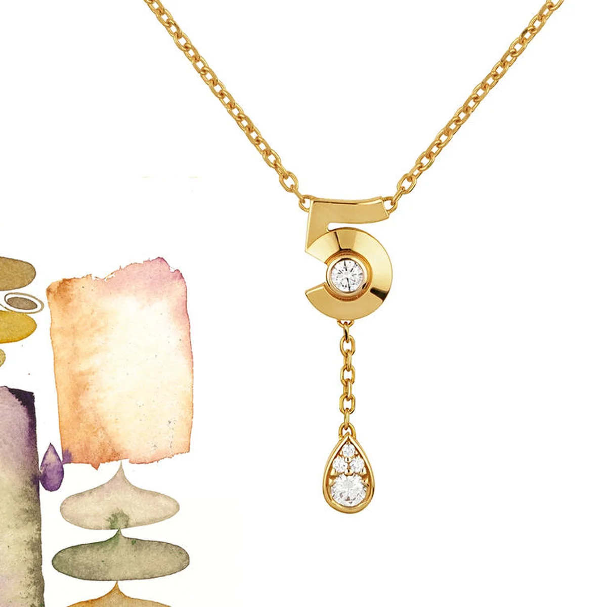 シャネルのエクストレ ドゥ シャネル N°5 ネックレス。