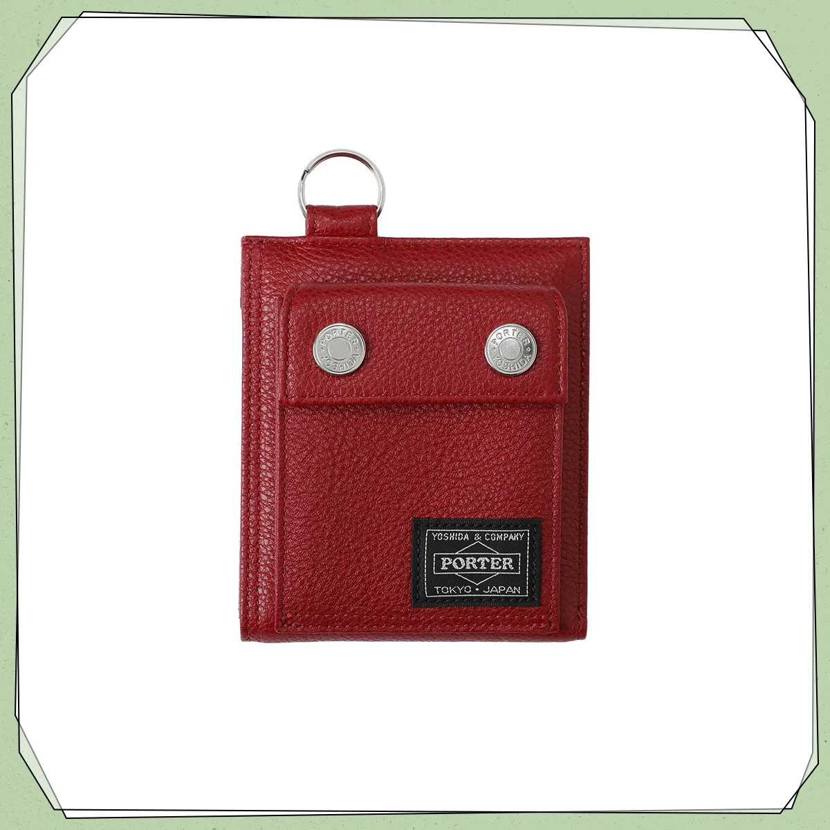 ポーターの「SHRINK RED SQUARE PURSE」