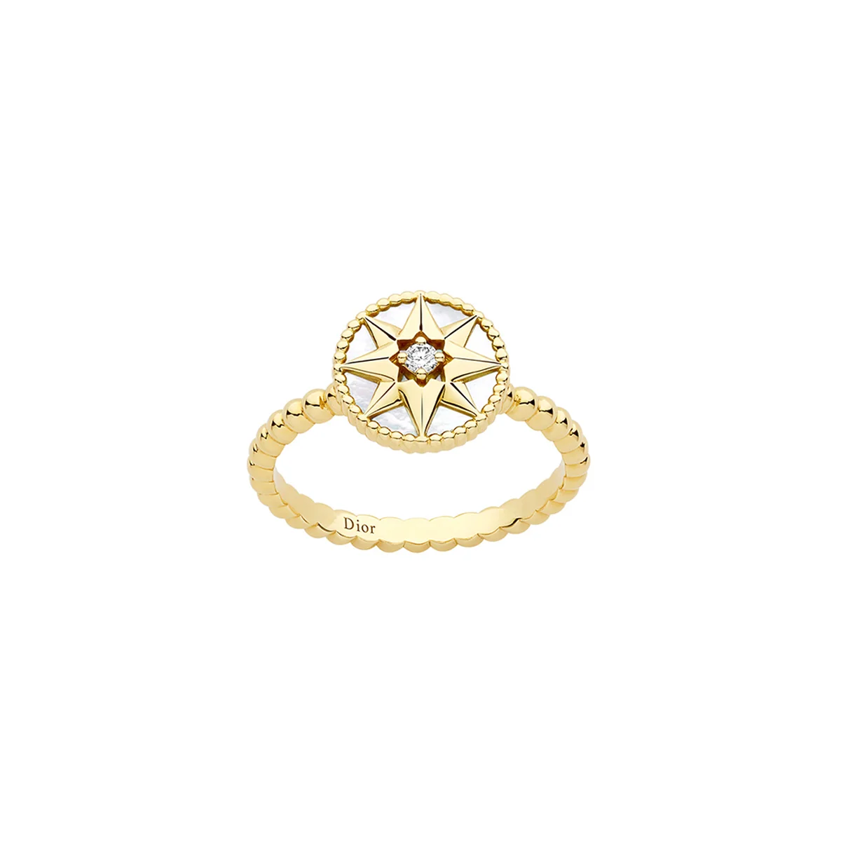 「ローズ デ ヴァン」リング〈YG、ダイヤモンド、マザーオブパール〉￥457,000