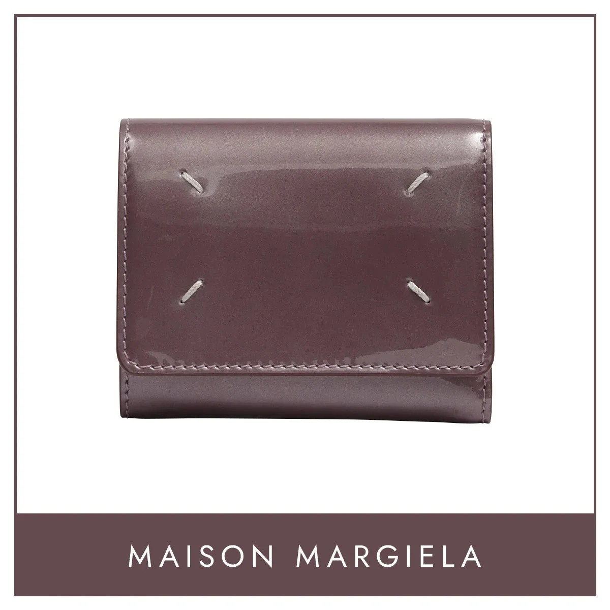 メゾン マルジェラ「4ステッチ 三つ折り ウォレット」　ピンク