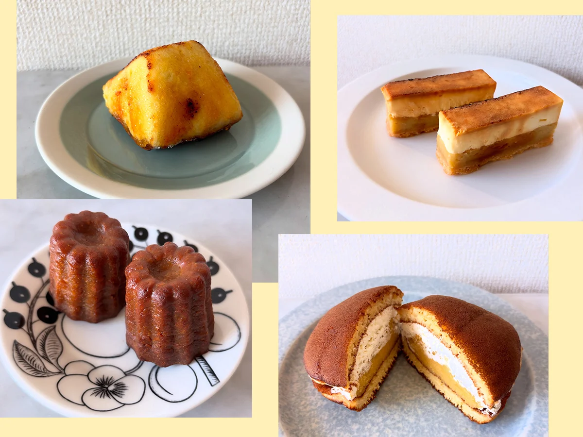 赤坂おぎ乃 和甘の生どら焼き「蜜芋生どら焼き」や自由ヶ丘・粉と卵のスイートポテト、& OIMO TOKYO「蜜芋の焼きいもカヌレ」など、バリエーション豊かな新感覚さつまいもスイーツをぜひ堪能して。