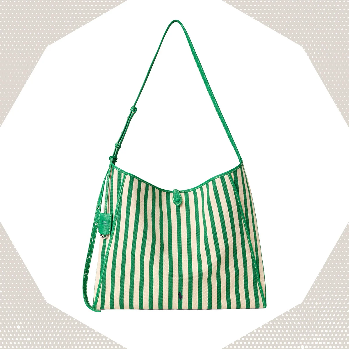 ポロ ラルフ ローレンの「Polo Play ストライプド キャンバス メッセンジャー バッグ」