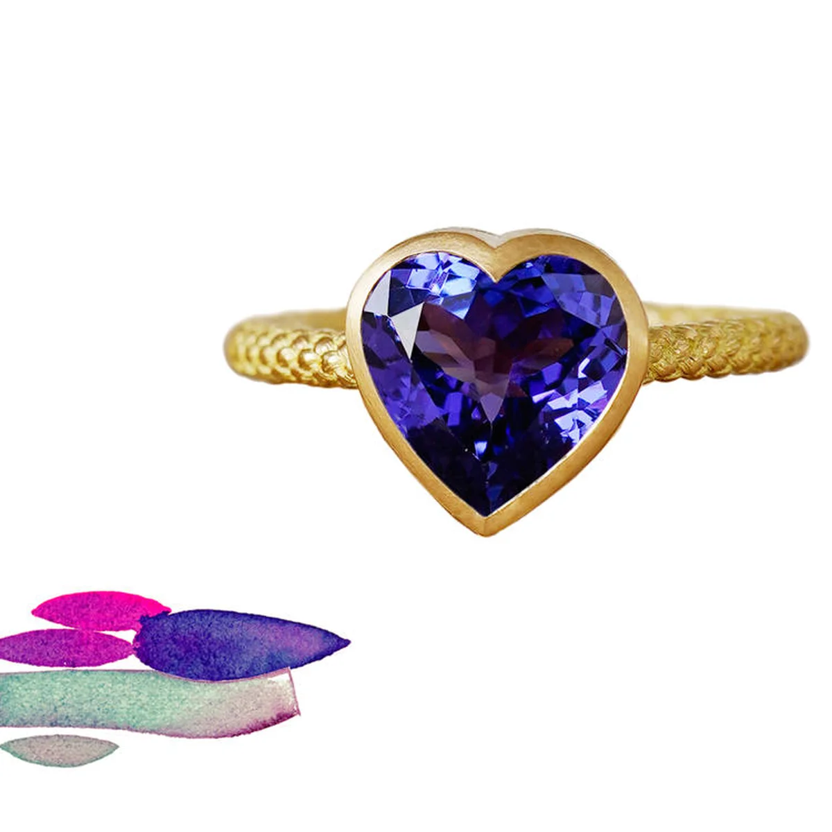 【トーカティブ】タンザナイトのハートのリング