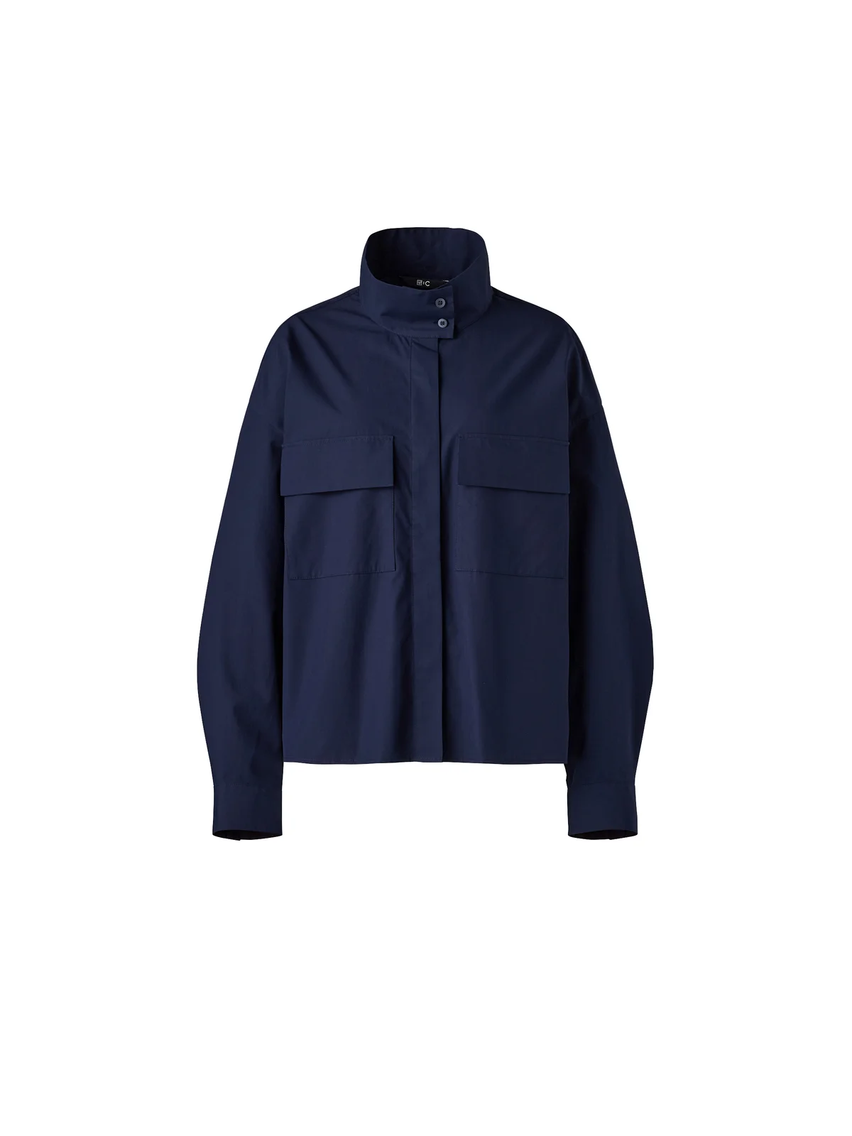 コットンスタンドカラーシャツジャケット/ストライプ￥3,990