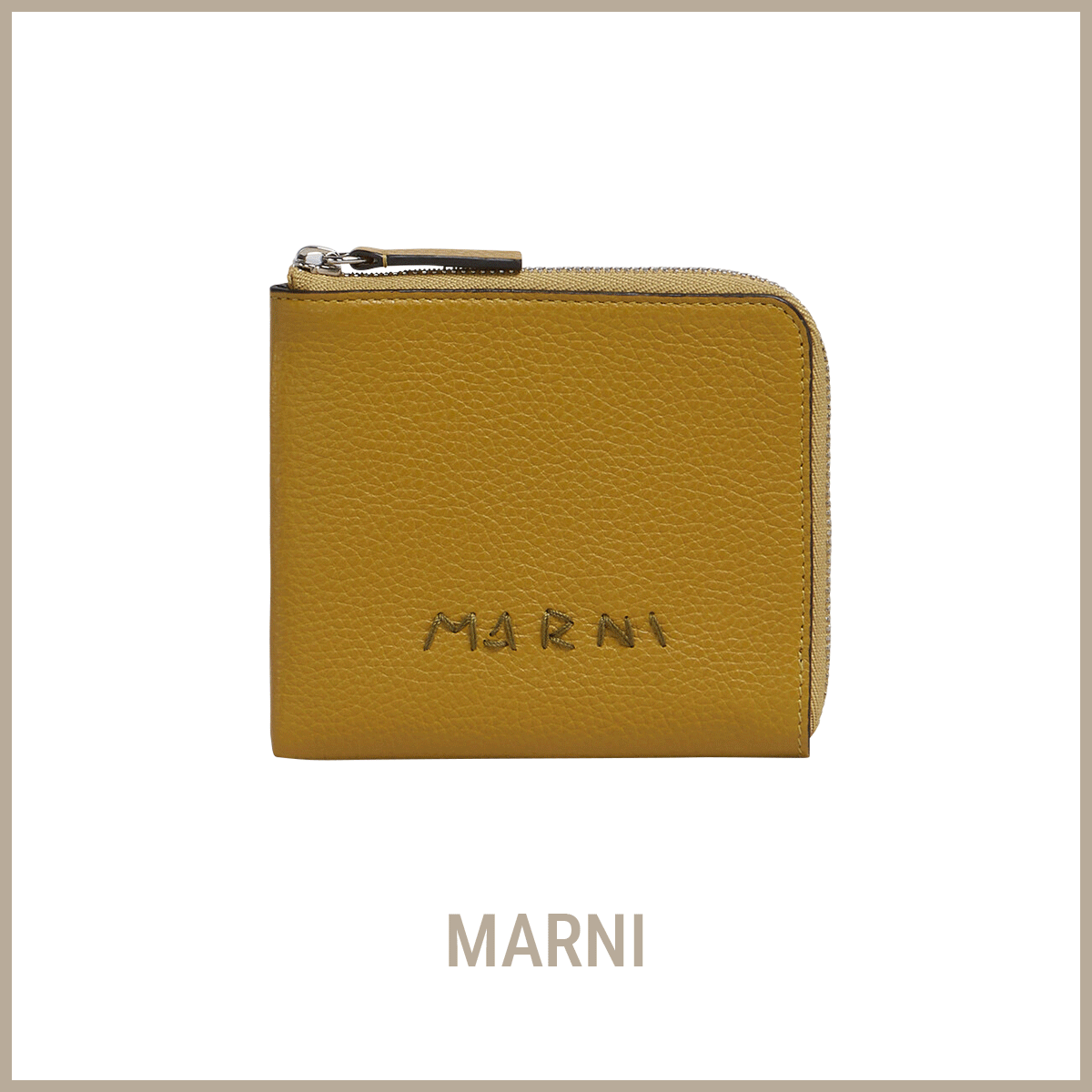 財布　マルニ「メンディング ラウンドファスナーウォレット」　〈H9.5×W11×D1cm〉￥68,200