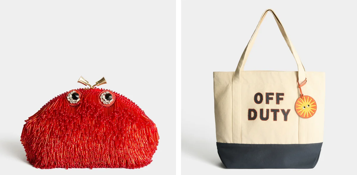 アニヤ・ハインドマーチの2026年「Off Duty」カプセルコレクション、ポーチとトートバッグ