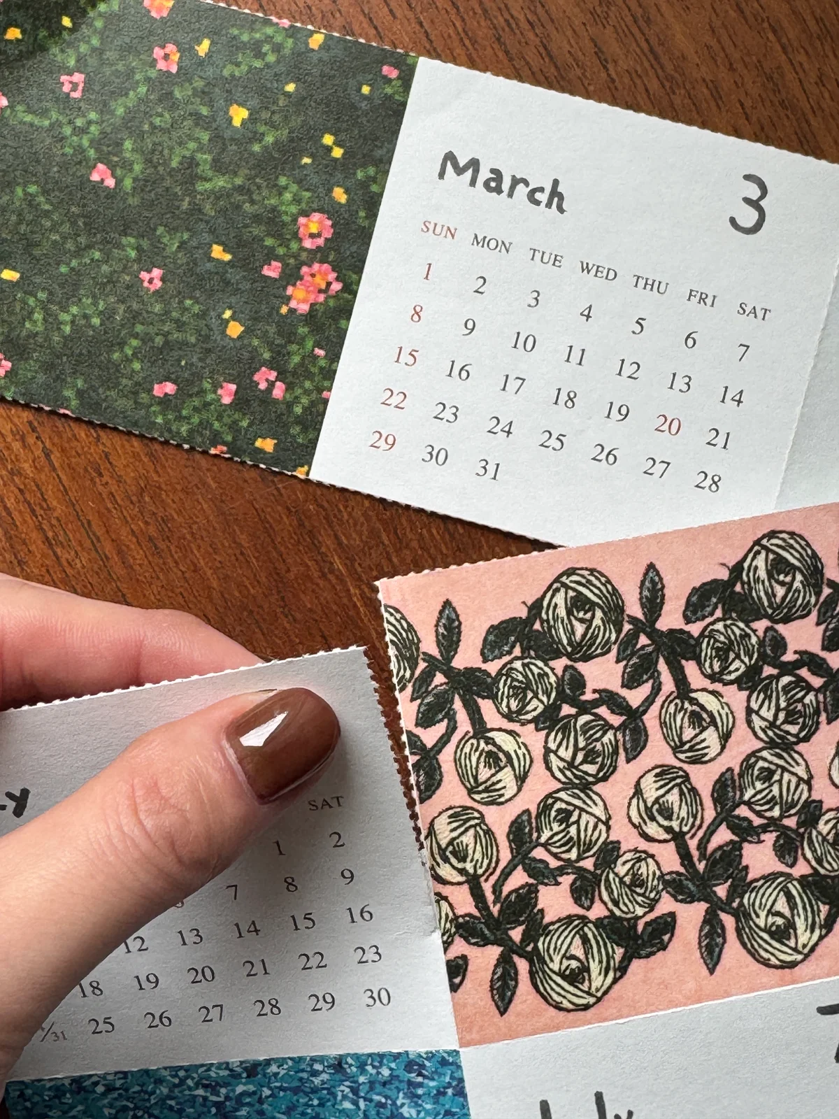 SPUR1月号付録 ミナペルホネンポスターカレンダー切り取り面