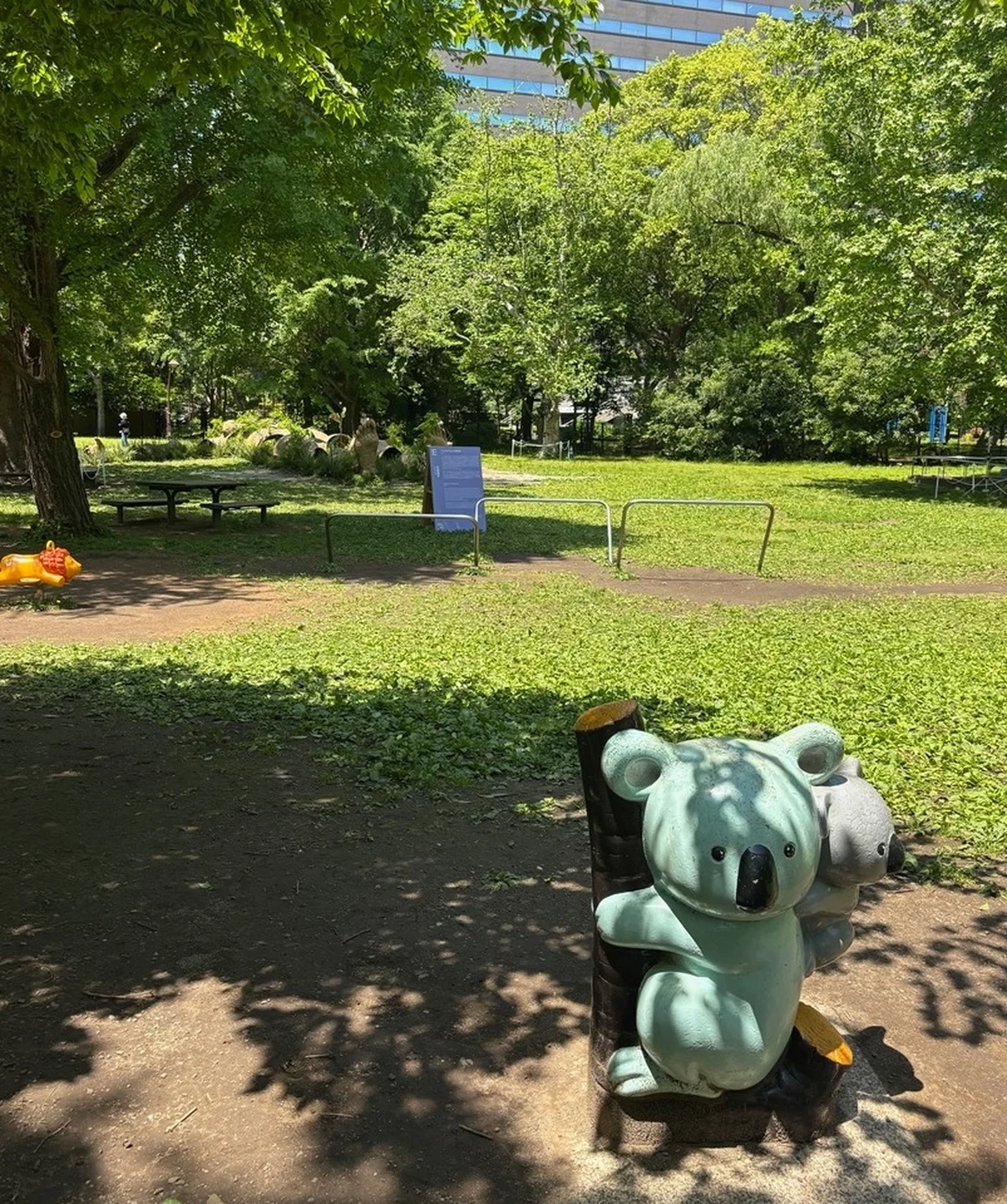 コアラのほか、ライオンやサイなどもいました。ピクニックにもおすすめの場所。