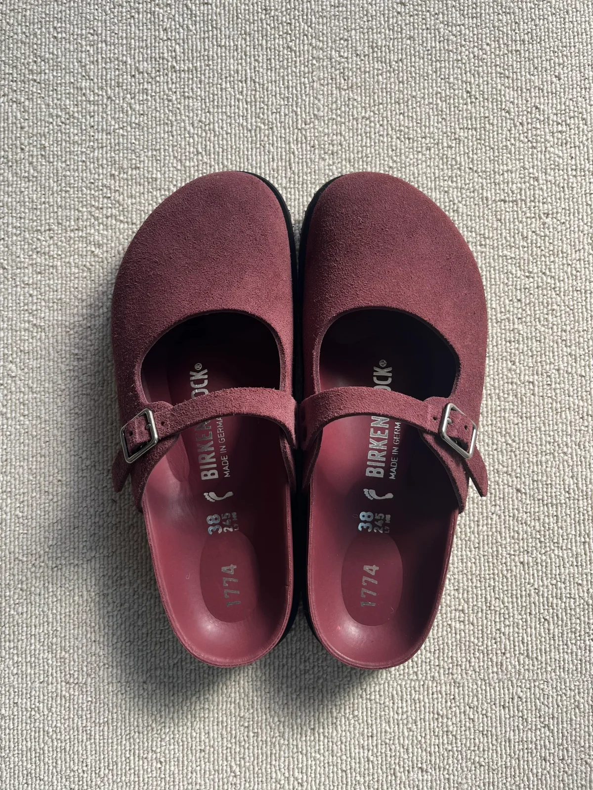 BIRKENSTOCK ビルケンシュトック マリア スエード バーガンディ 物撮り