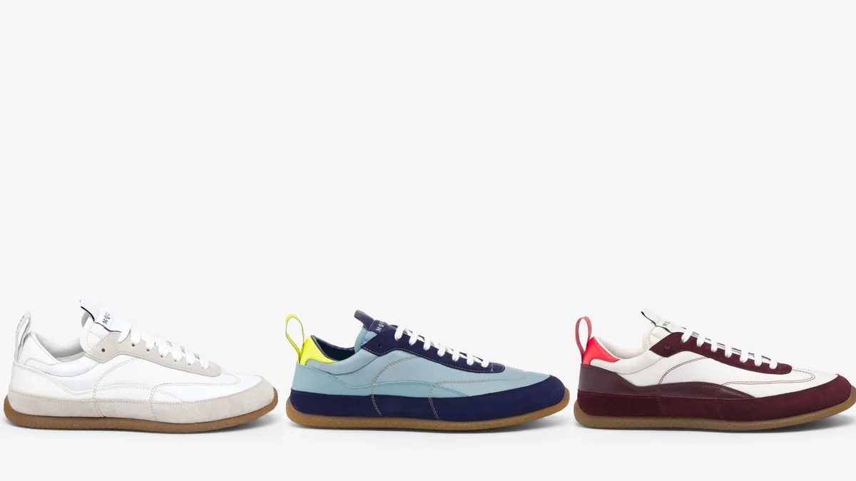 EC1 スニーカー（ホワイト、ブルー、ベージュ/ブラウン）の画像