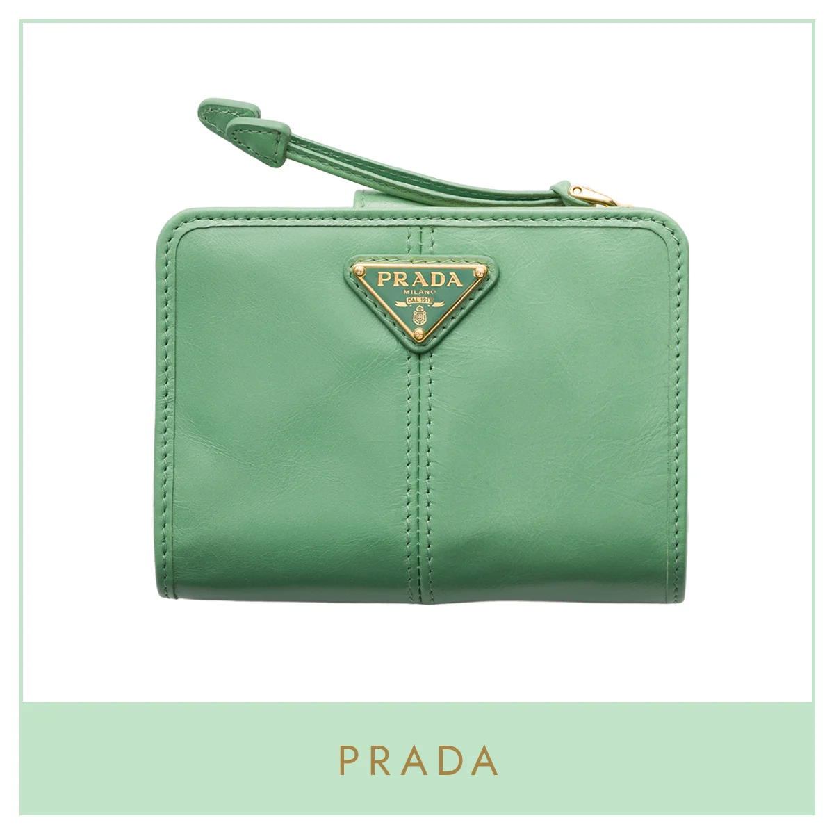 プラダのグリーンの財布