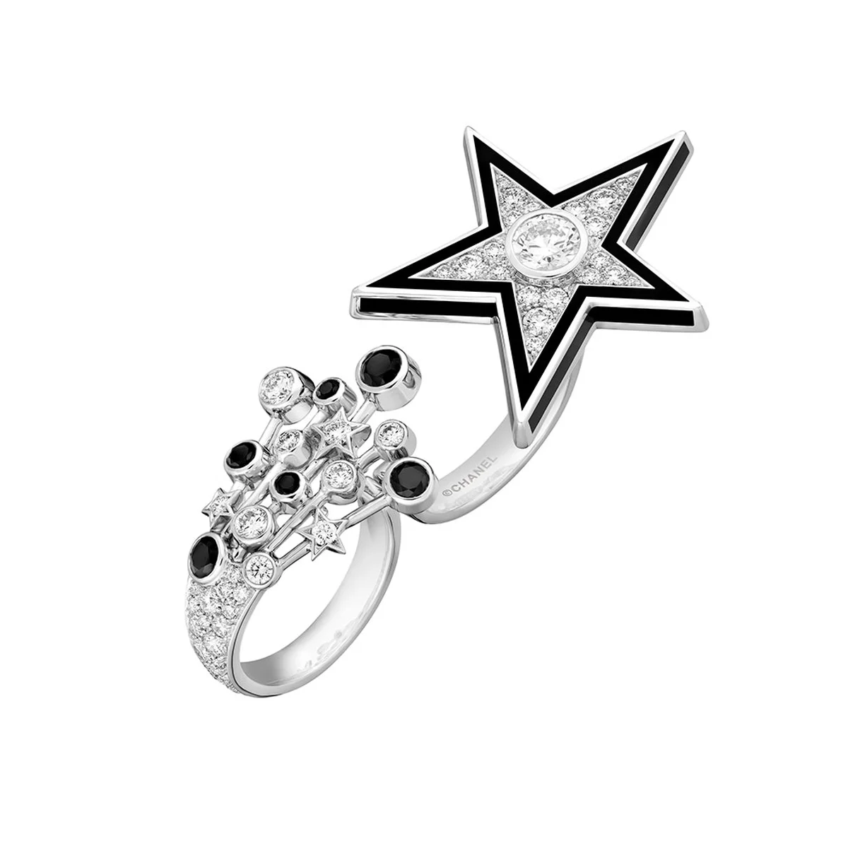 「ファイブ スターズ」リング〈WG、ダイヤモンド、ブラックスピネル、ブラックラッカー〉¥19,910,000 ※参考価格