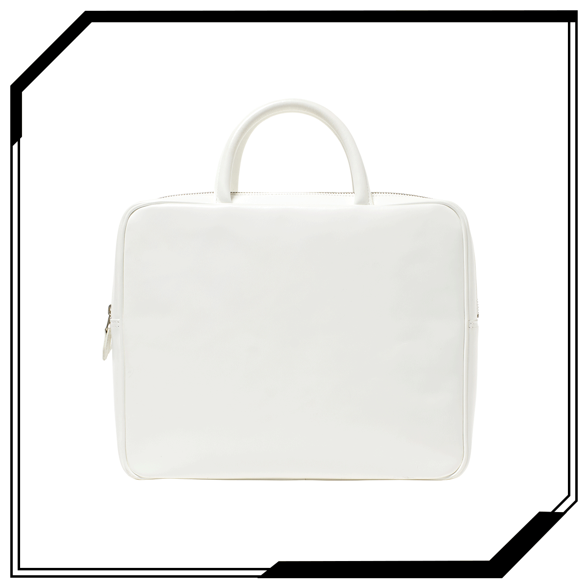 コム デ ギャルソンの直方体型バッグ 白