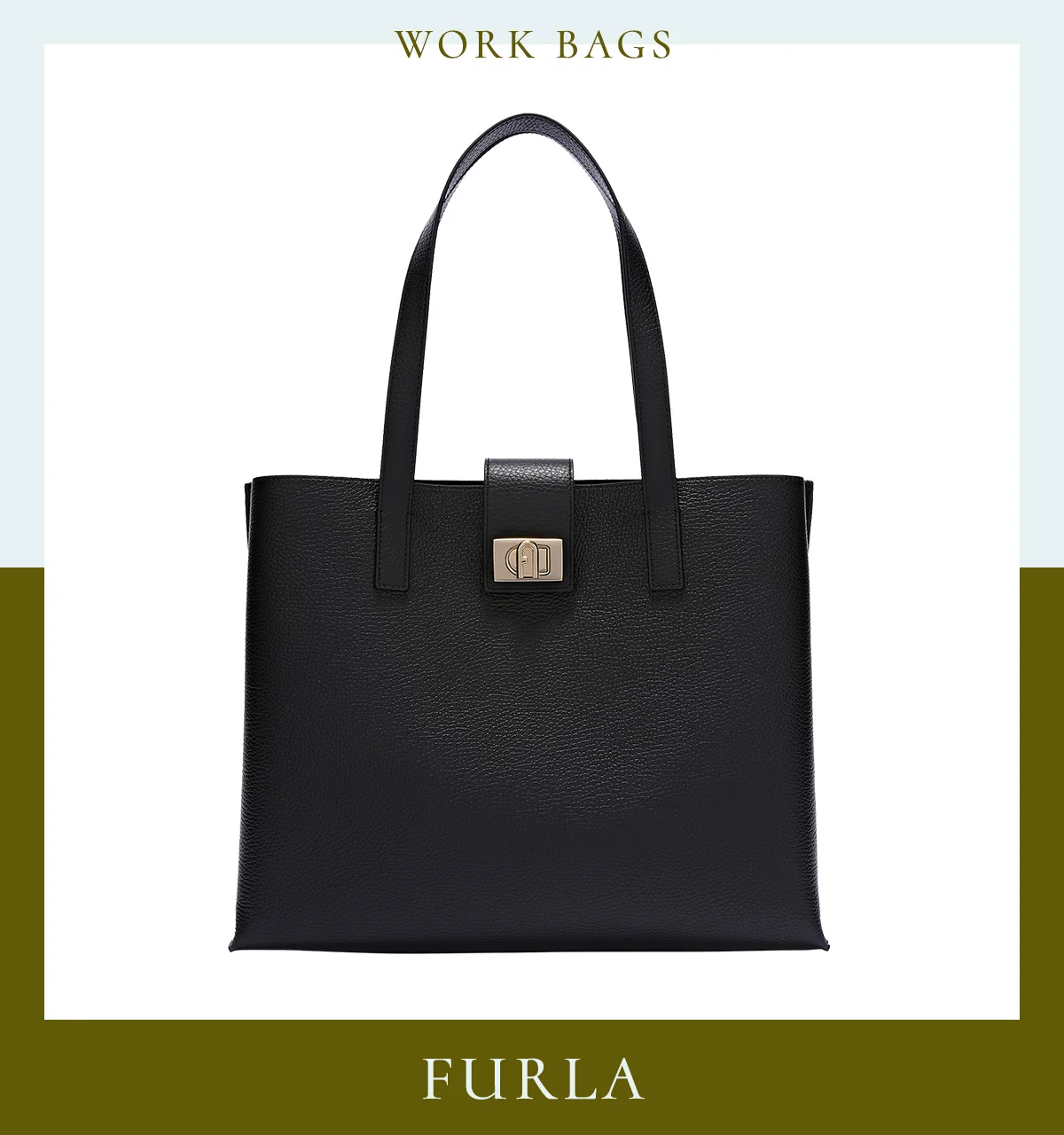 2025年秋冬バッグ 黒トートバッグ おしゃれ おすすめ レディース 通勤 フルラ 〈H28.5×W36×D14.5cm〉¥74,800