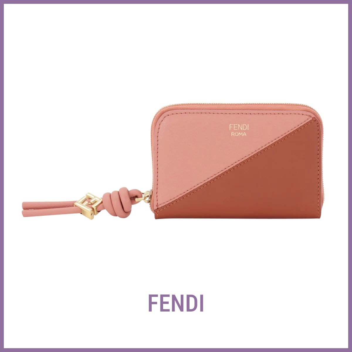 財布　フェンディ　FFダイヤモンド ジップアラウンド財布 ミニ　〈H8×W13×D2cm〉￥82,500