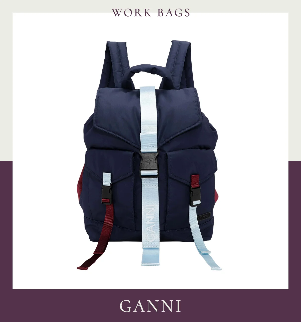 リュックサック　通勤バッグ　ガニー　GANNI　〈H39×W38×10cm〉￥46,200