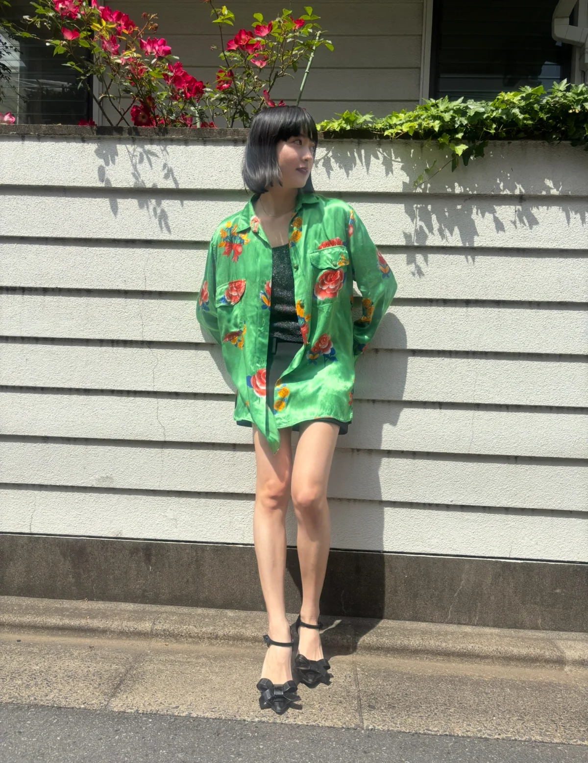 セルフスナップ　シャツ　クリツィア　Krizia