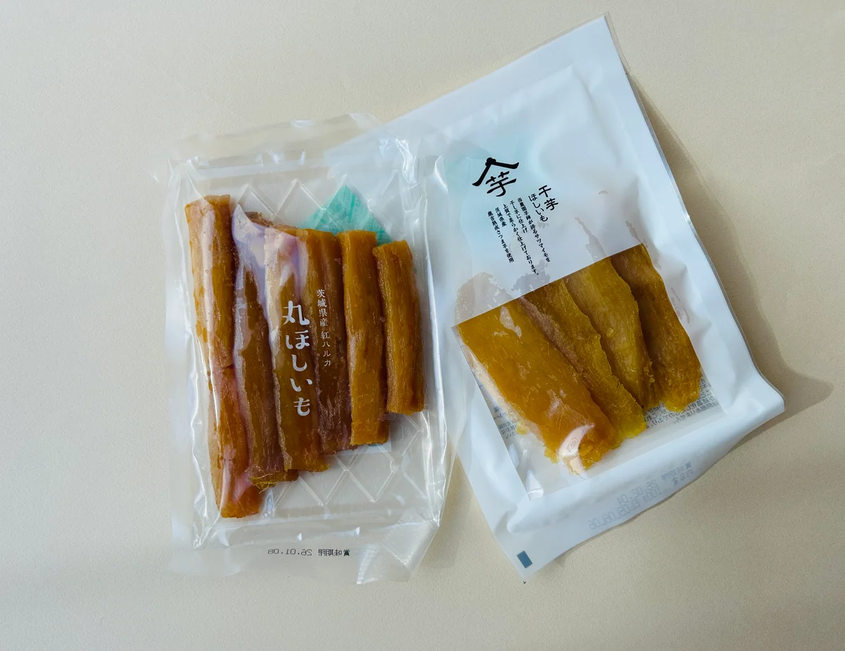 鹿吉の干し芋、丸干しと平干し