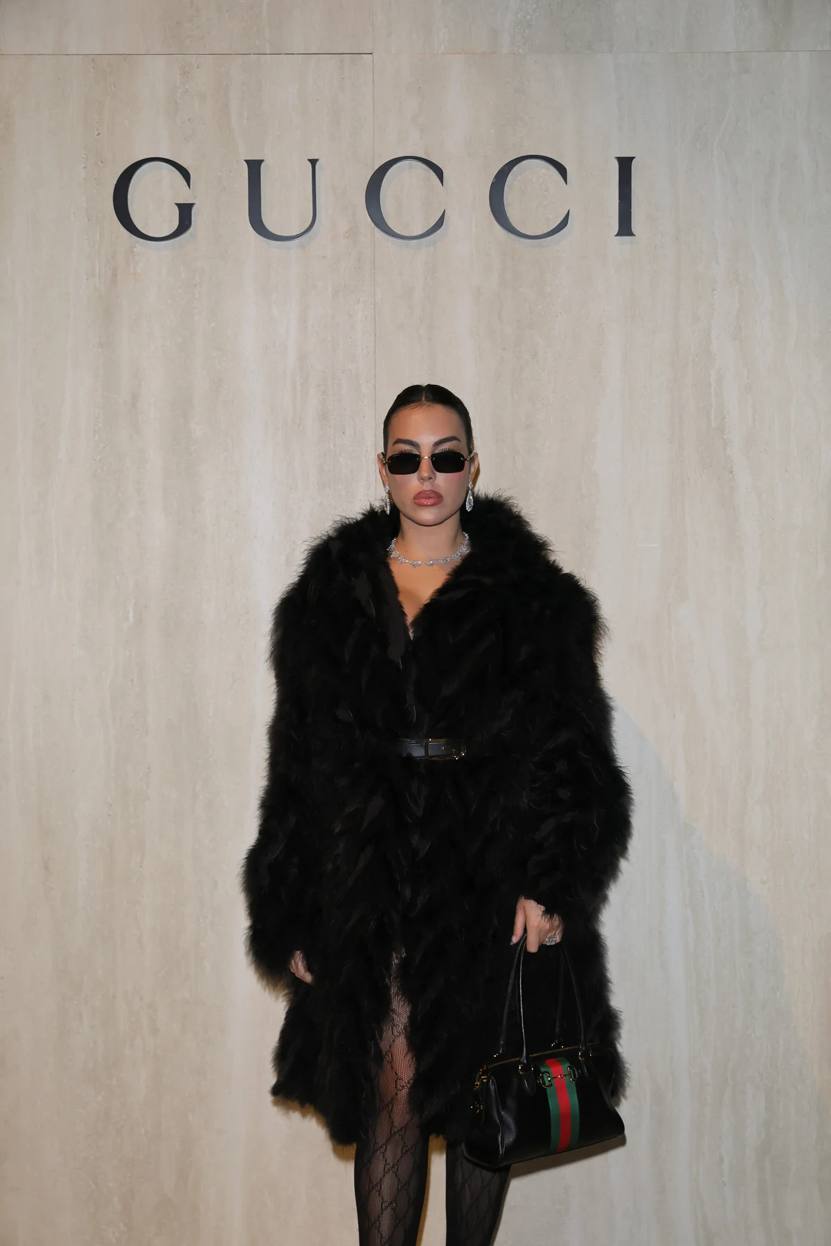 グッチのランウェイショーに来場したジョージナ・ロドリゲス