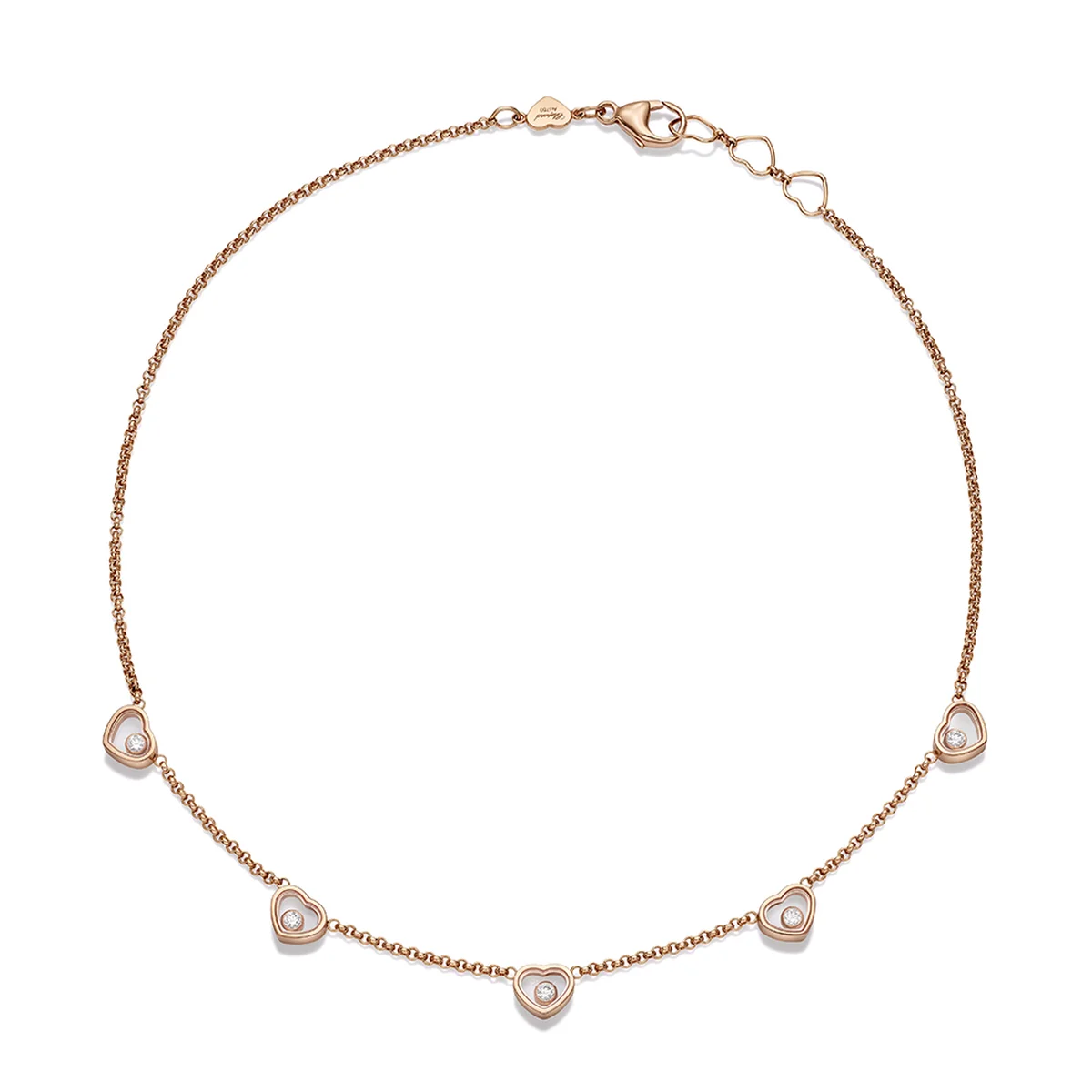 「マイ ハッピーハート」ネックレス〈18KエシカルRG、ダイヤモンド〉¥984,500