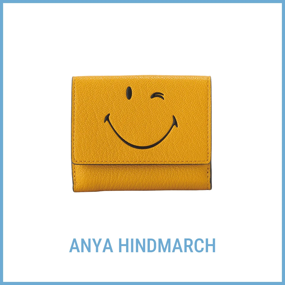 財布　アニヤ・ハインドマーチ　ANYA HINDMARCH「Wink ミニ・トライフォールド・ウォレット」〈H8.5×W9.5×D2.5cm〉￥59,400