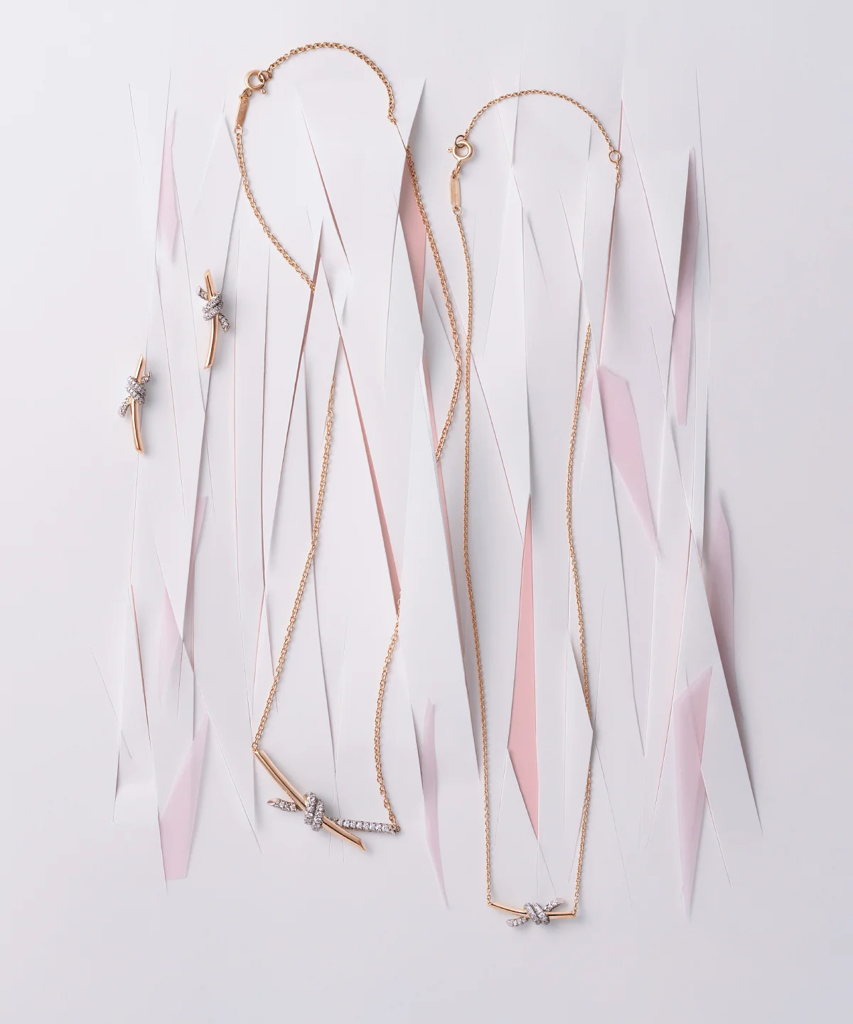 「ティファニー ノット」ペンダント、ピアス