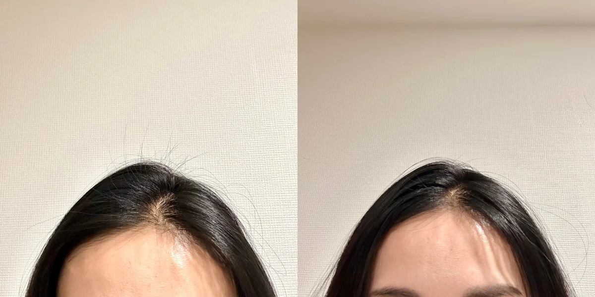 osaji（オサジ）のポイント セット ヘア スティックを使ったアホ毛のビフォー＆アフター