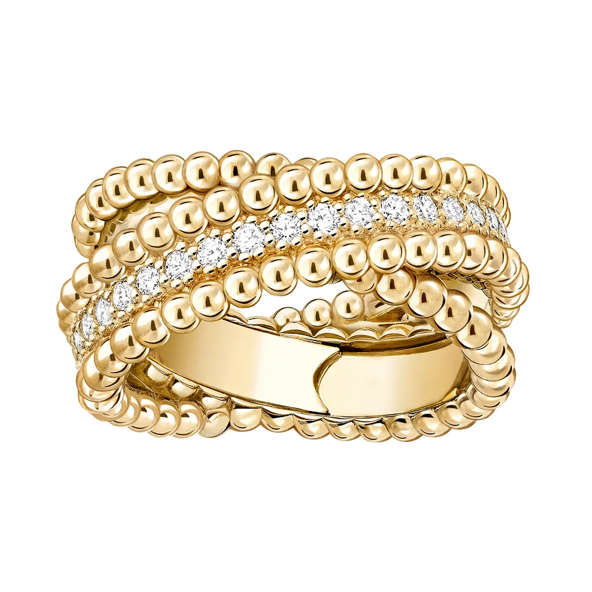 ヴァン クリーフ＆アーペルのペルレ ダイヤモンド デュオ リング