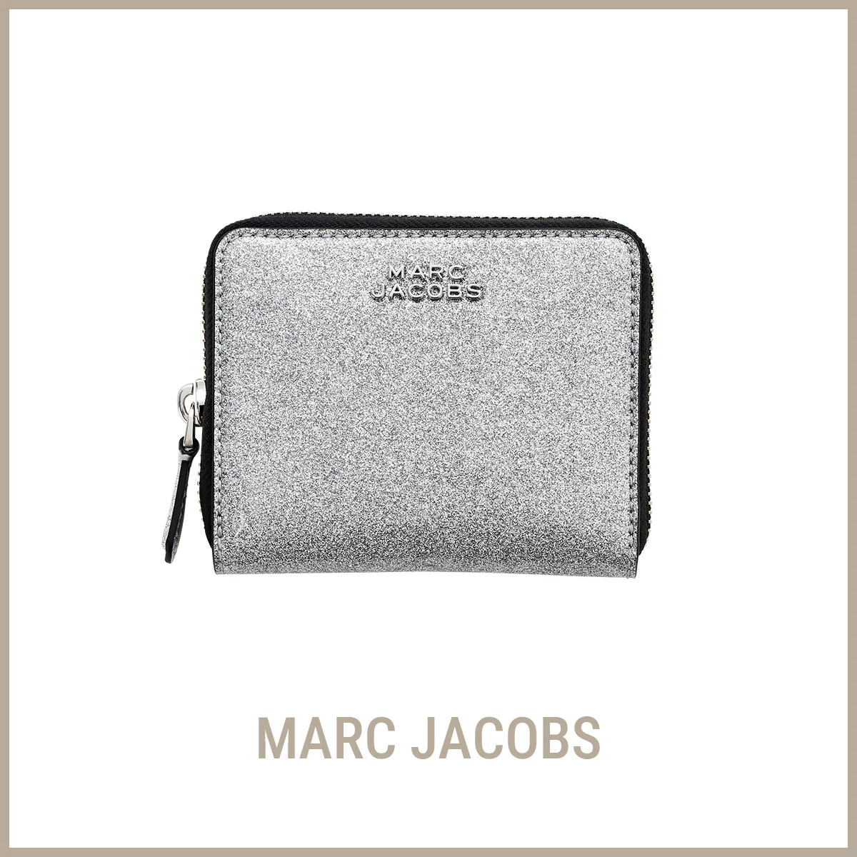 財布　マーク ジェイコブス　ザ コーテッド グリッター エブリデイ スリム コンパクト ウォレット
