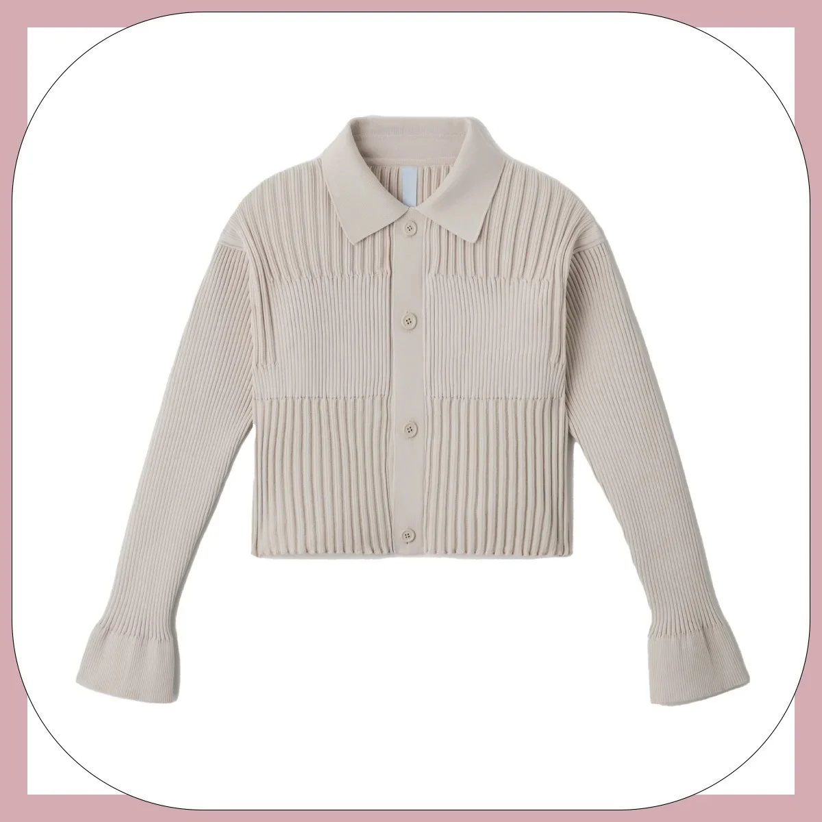 シーエフシーエル「FLUTED CROPPED SHIRT CARDIGAN」