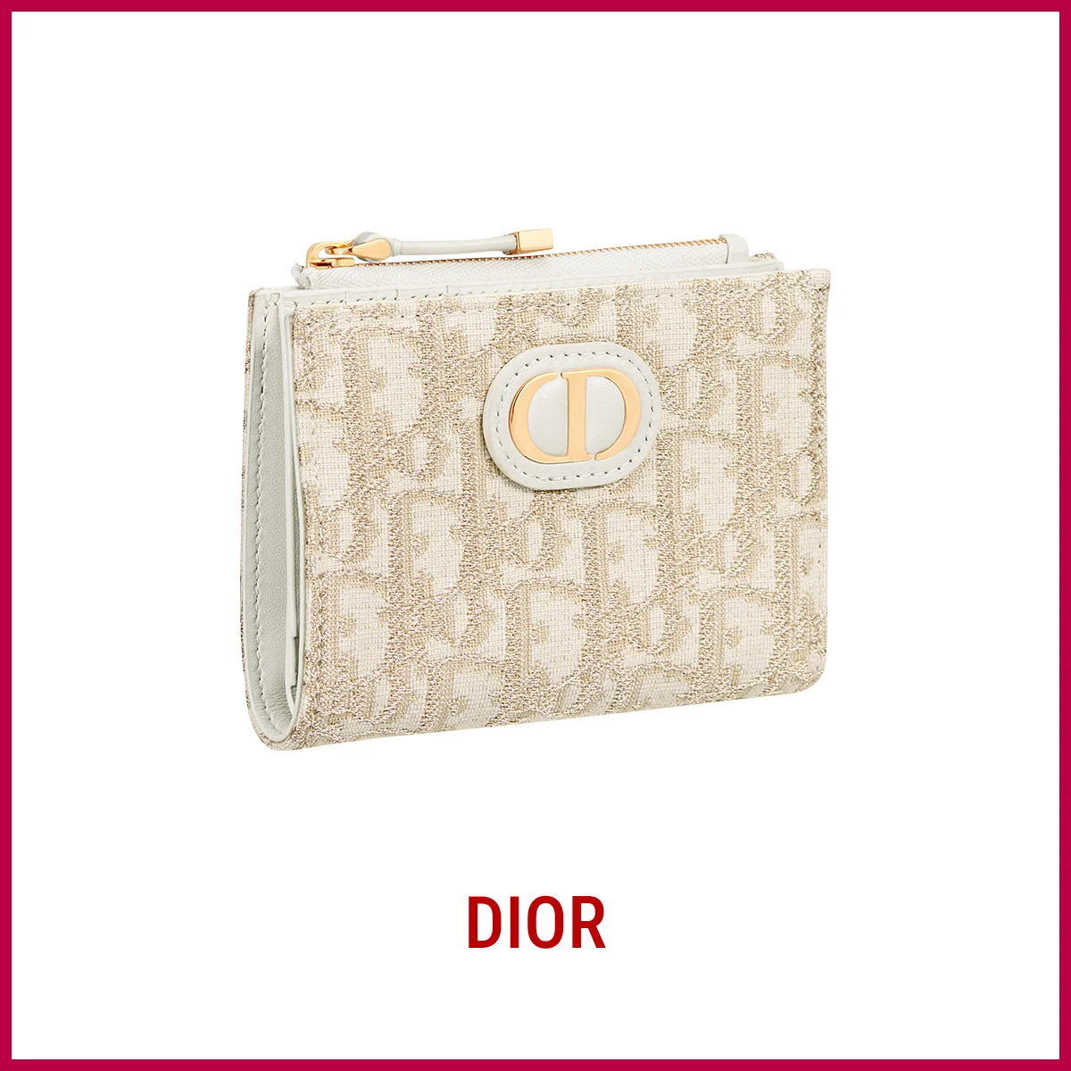 財布　ディオール　『「30 モンテーニュ」‘Dahlia’ウォレット』〈H9×W12×D2cm〉￥96,000