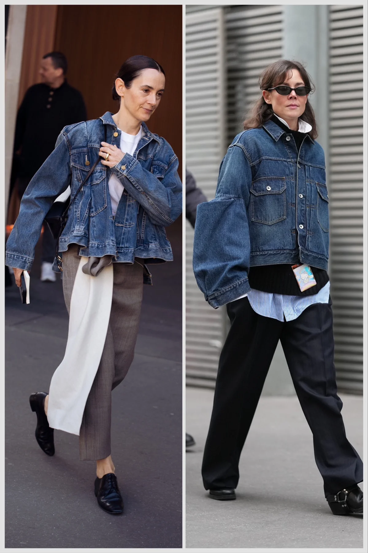 モードなデニムジャケットを取り入れたスタイリング