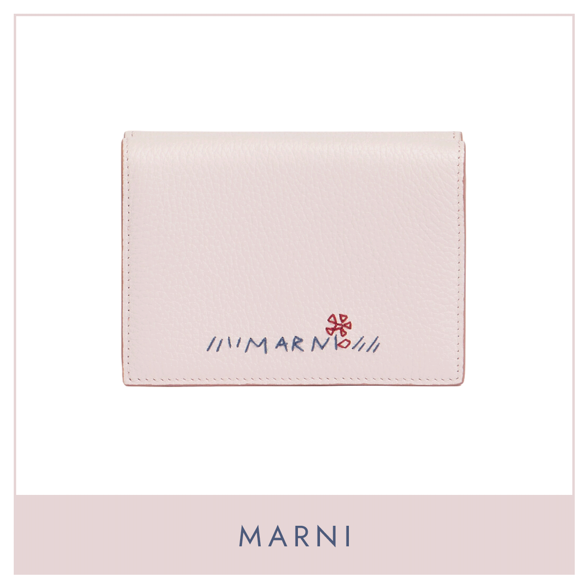 マルニ　「MENDING 三つ折りウォレット」〈H9×W10.5×D3cm〉￥92,400