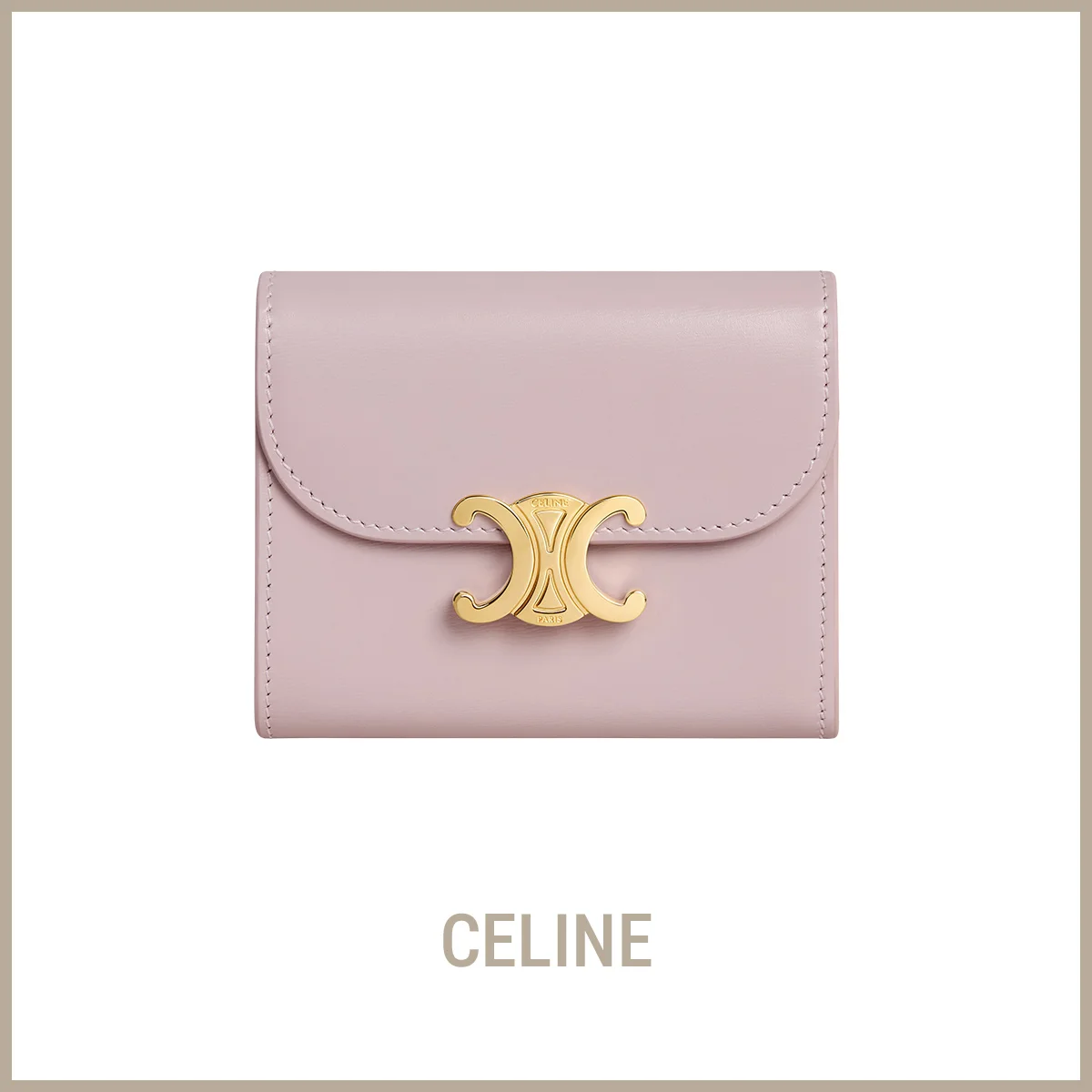 財布　セリーヌ　三つ折り財布「スモール フラップウォレット トリオンフ」〈H10.5×W8.5×D4cm〉￥92,400（予定価格）