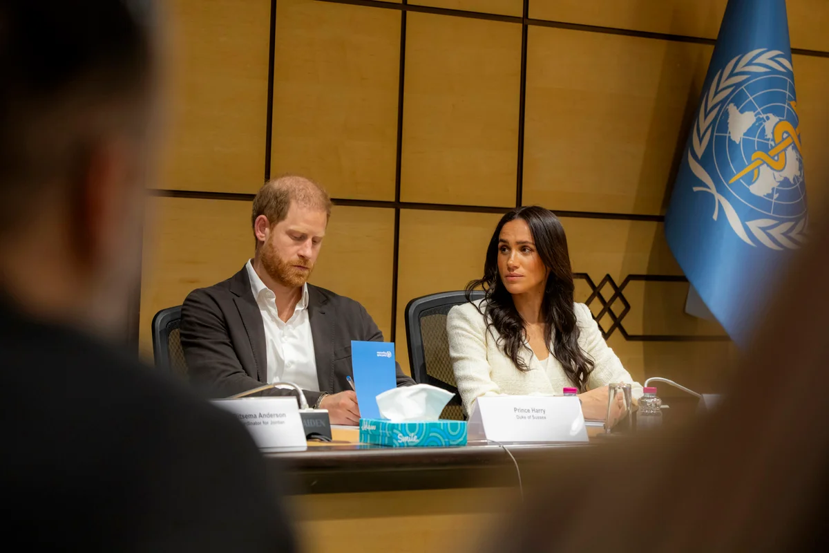 WHO主催の円卓会議に出席したヘンリー王子とメーガン妃