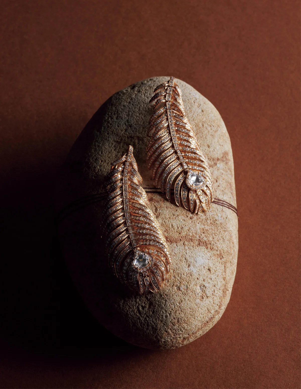 ブシュロン　イヤリング「プリュム ドゥ パオン」