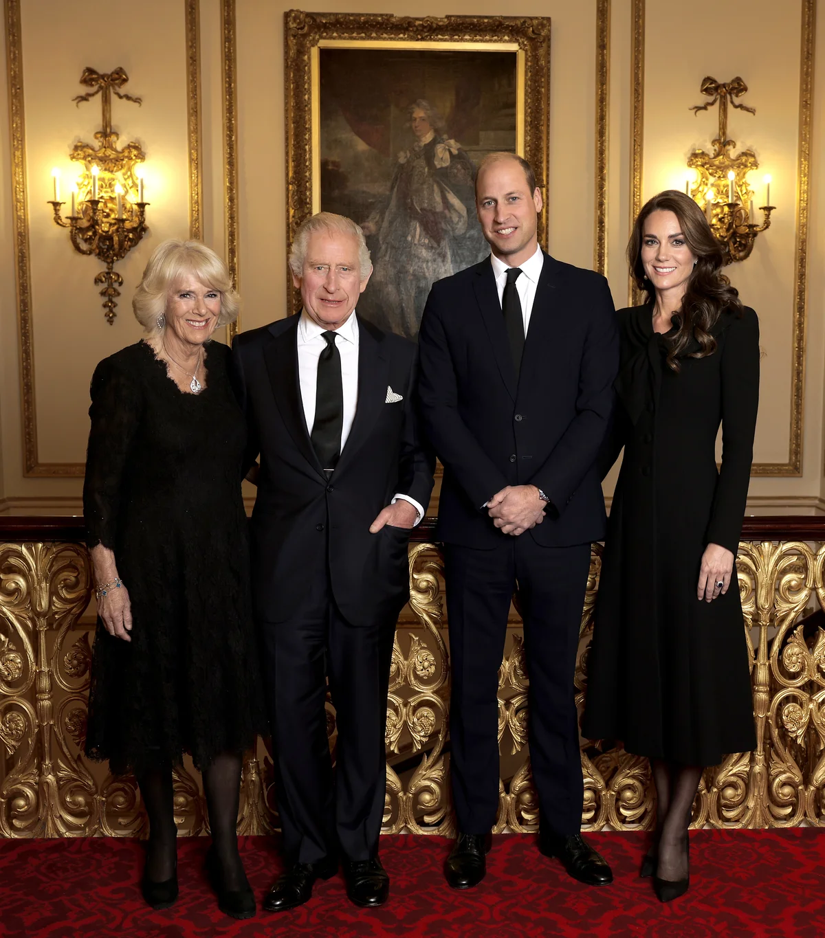 カミラ王妃、チャールズ国王、ウィリアム皇太子、キャサリン皇太子妃