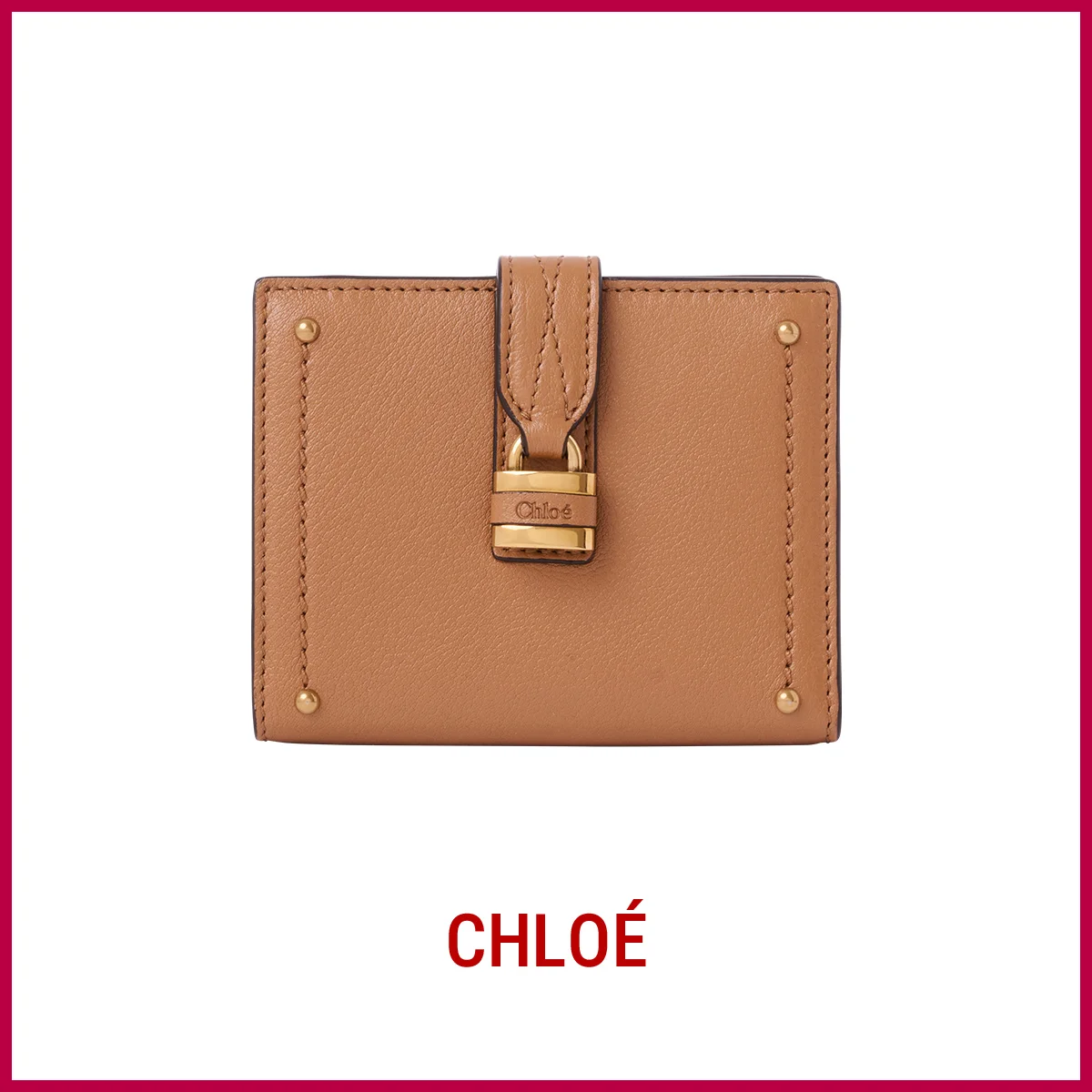 財布　クロエ「グレインレザー製Paddingtonスクエアウォレット」〈H9×W11×D3cm〉￥89,100