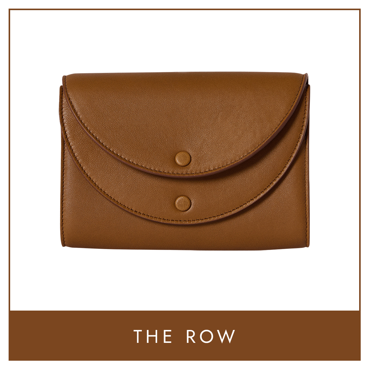 財布　ザ・ロウ「レザー製ダブルフラップクラッチ」〈H10.5×W15.5×D6.1cm〉￥317,900