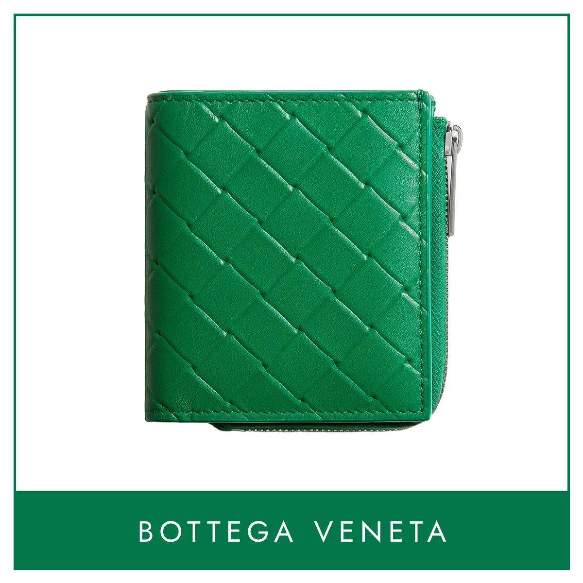 ボッテガ・ヴェネタ「イントレチャート スタンプ 二つ折りウォレット」