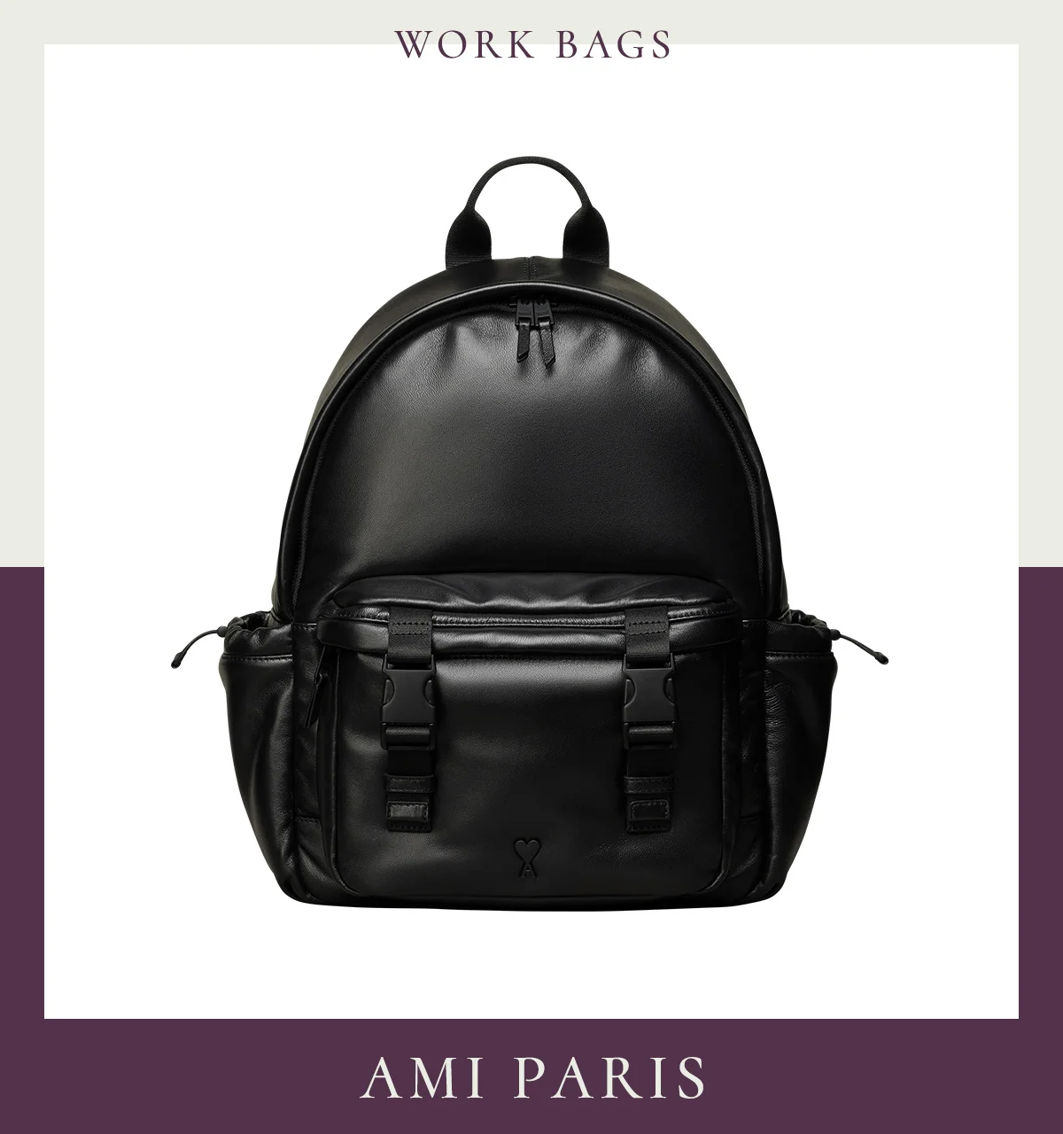 リュックサック　通勤バッグ　アミ AMI バックパック 〈H30x W40x D12cm〉￥132,000