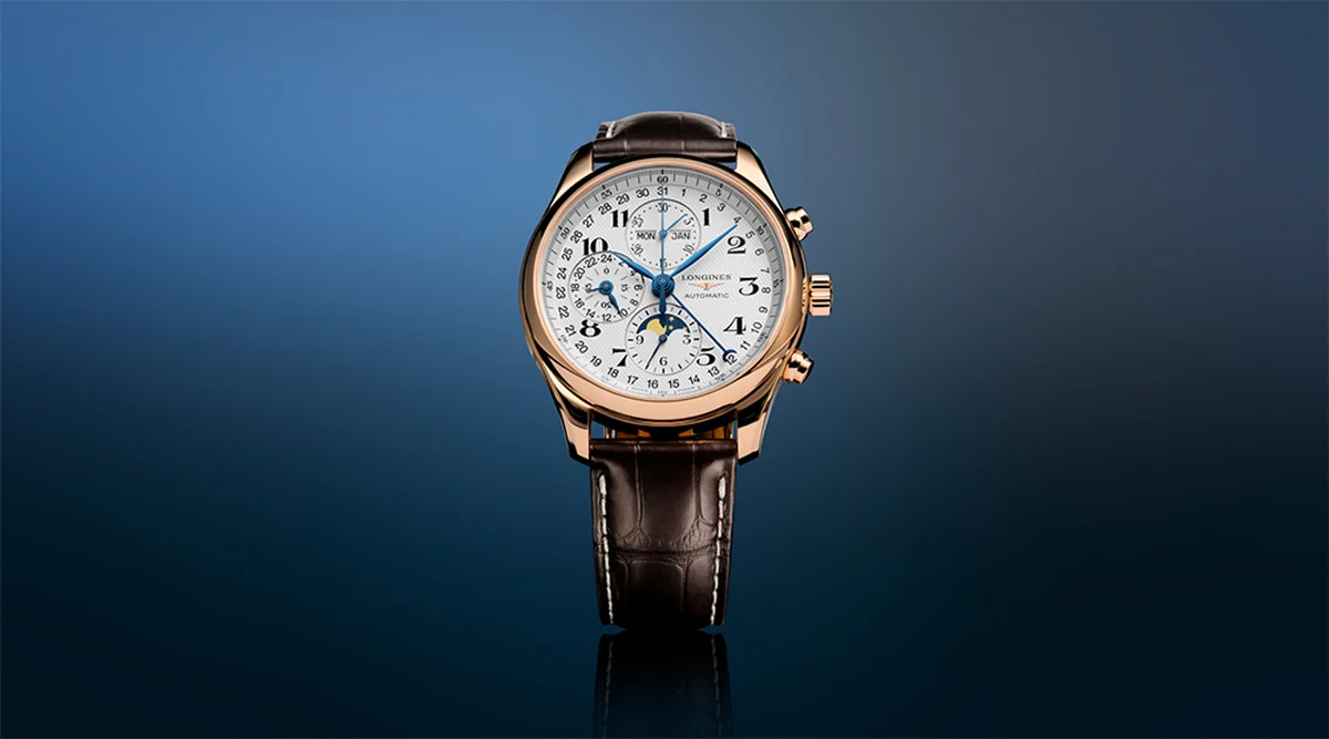 「ロンジン マスターコレクション クロノグラフ ムーンフェイズ」ウォッチ〈RG、自動巻き、ケース径42mm〉¥3,718,000