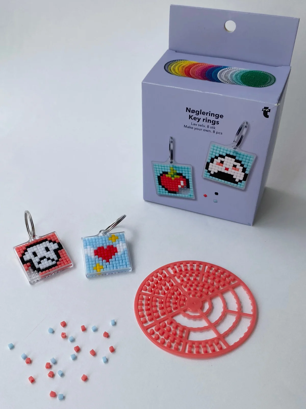 フライングタイガー DIY キーリング 8pcs　制作したキーリング