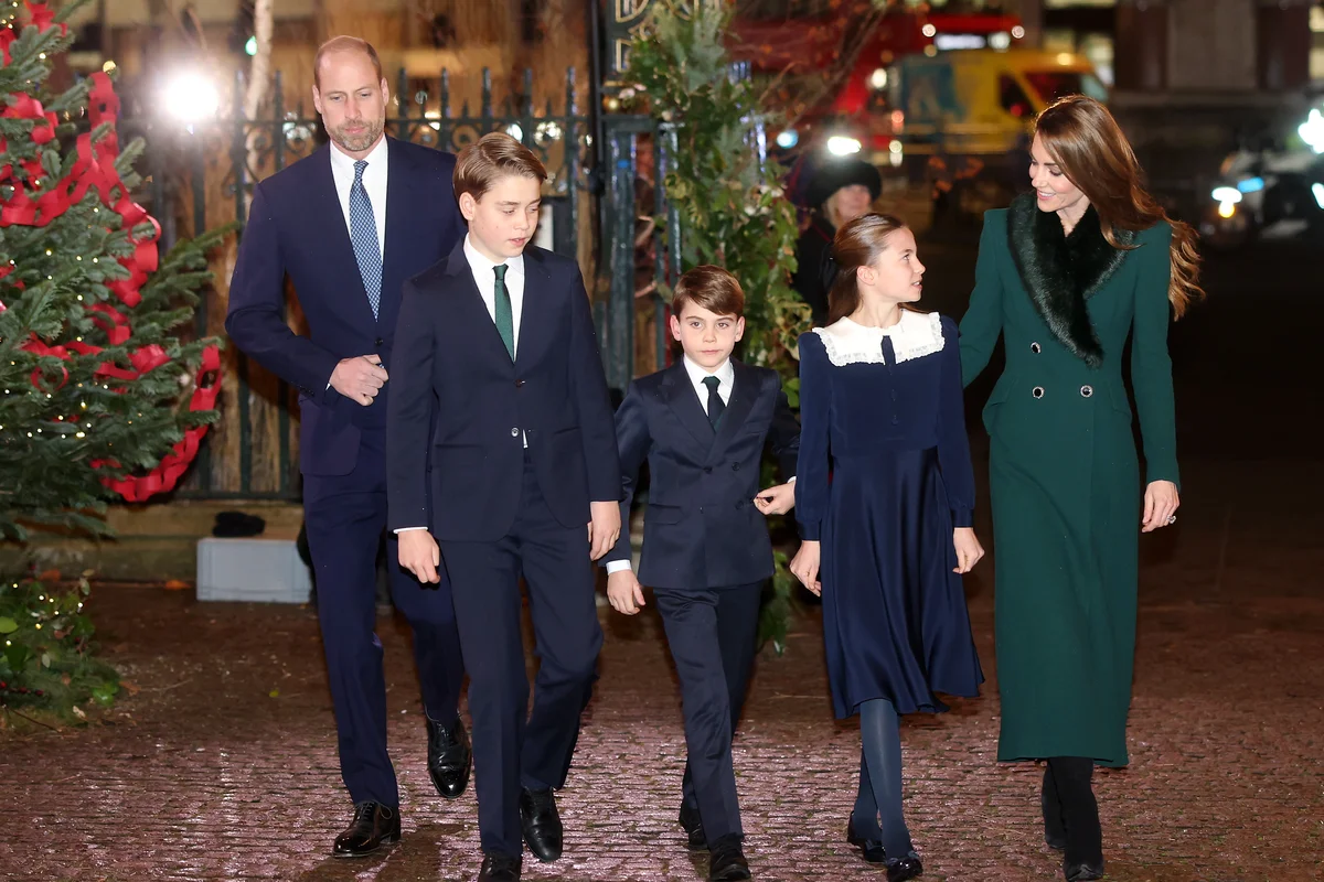 ウィリアム皇太子、ジョージ王子、ルイ王子、シャーロット王女、キャサリン皇太子妃