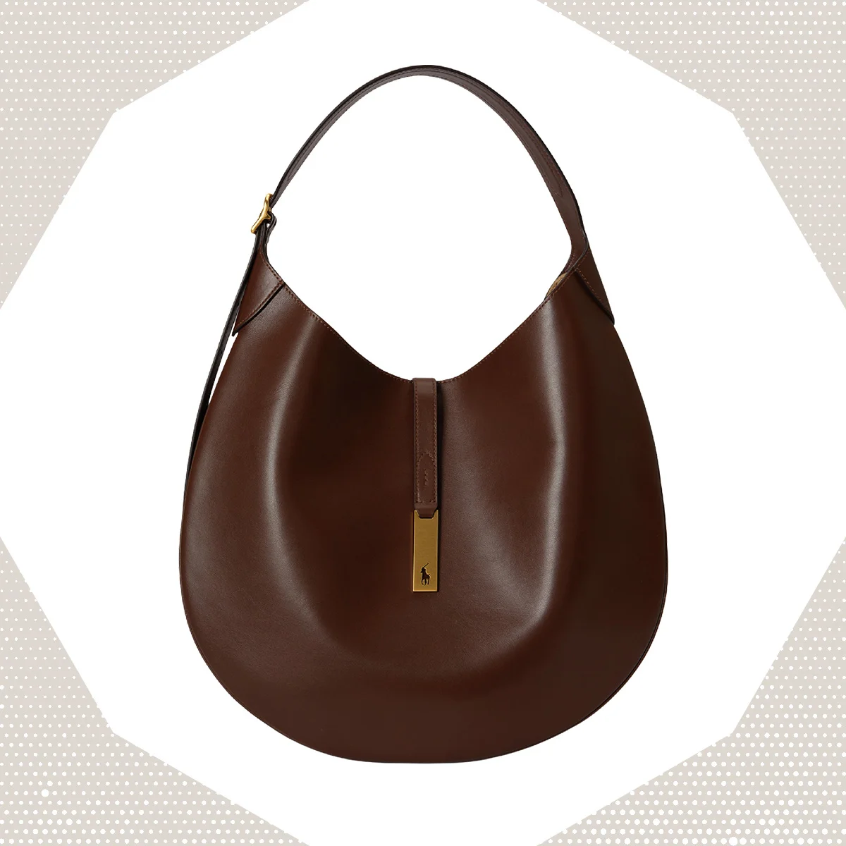 ポロ ラルフ ローレンのPolo ID ラージ カーフスキン ショルダー バッグ