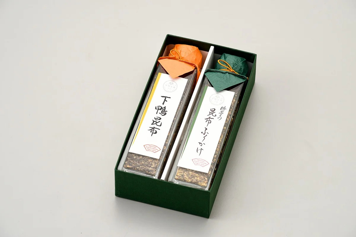 「下鴨茶寮」から2種のふりかけ。“よろこぶ”の語呂合わせから縁起物とされている昆布を日頃からカジュアルに楽しめるように