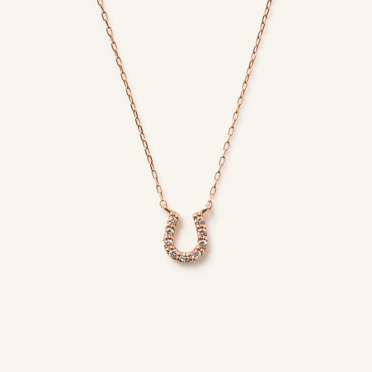 ネックレス〈K10PG、ダイヤモンド〉¥38,500