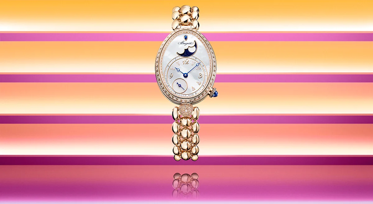 「レーヌ・ドゥ・ナープル 9935」ウォッチ〈ブレゲゴールド、ダイヤモンド、マザーオブパール、自動巻、ケースサイズ36.5mm×28.45mm〉¥12,617,000