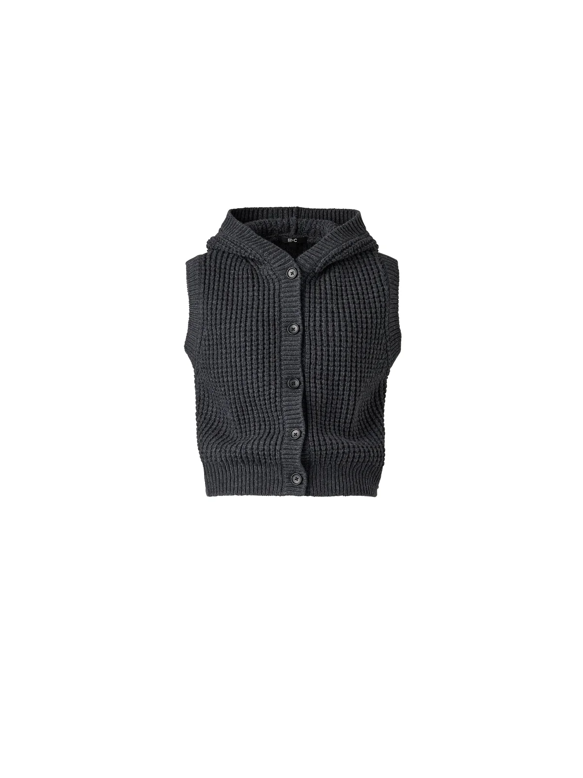 ワッフルニットフーデッドベスト￥3,990