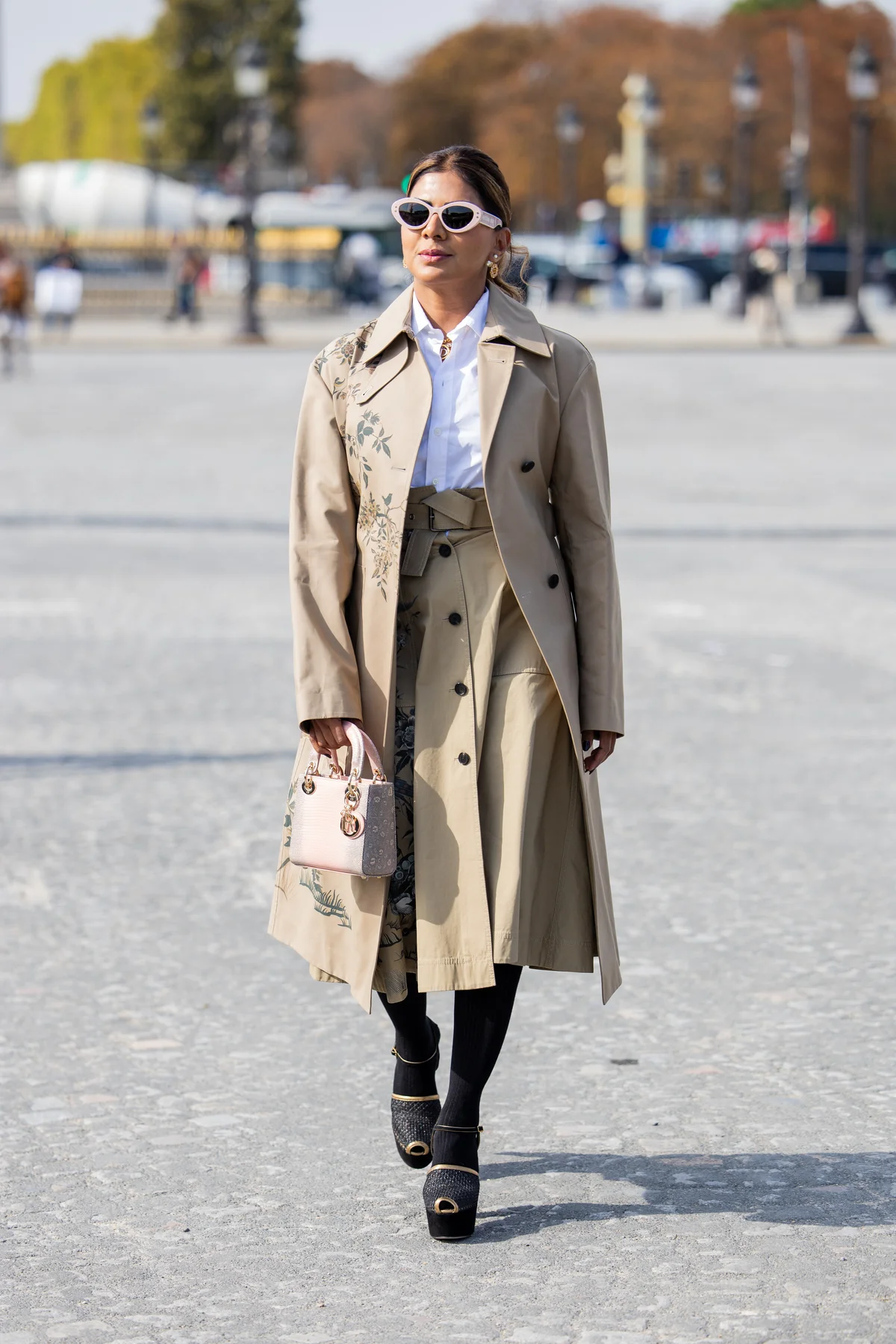 トレンチスカートを使ったスタイリング